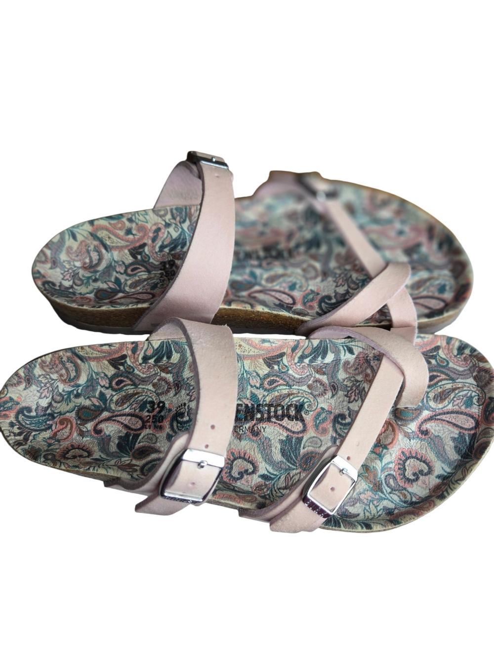Birkenstock Women's Vegan "Mayari" w/Paisley Footbed Sandals Size 8.5-9 - Picture 2 of 8